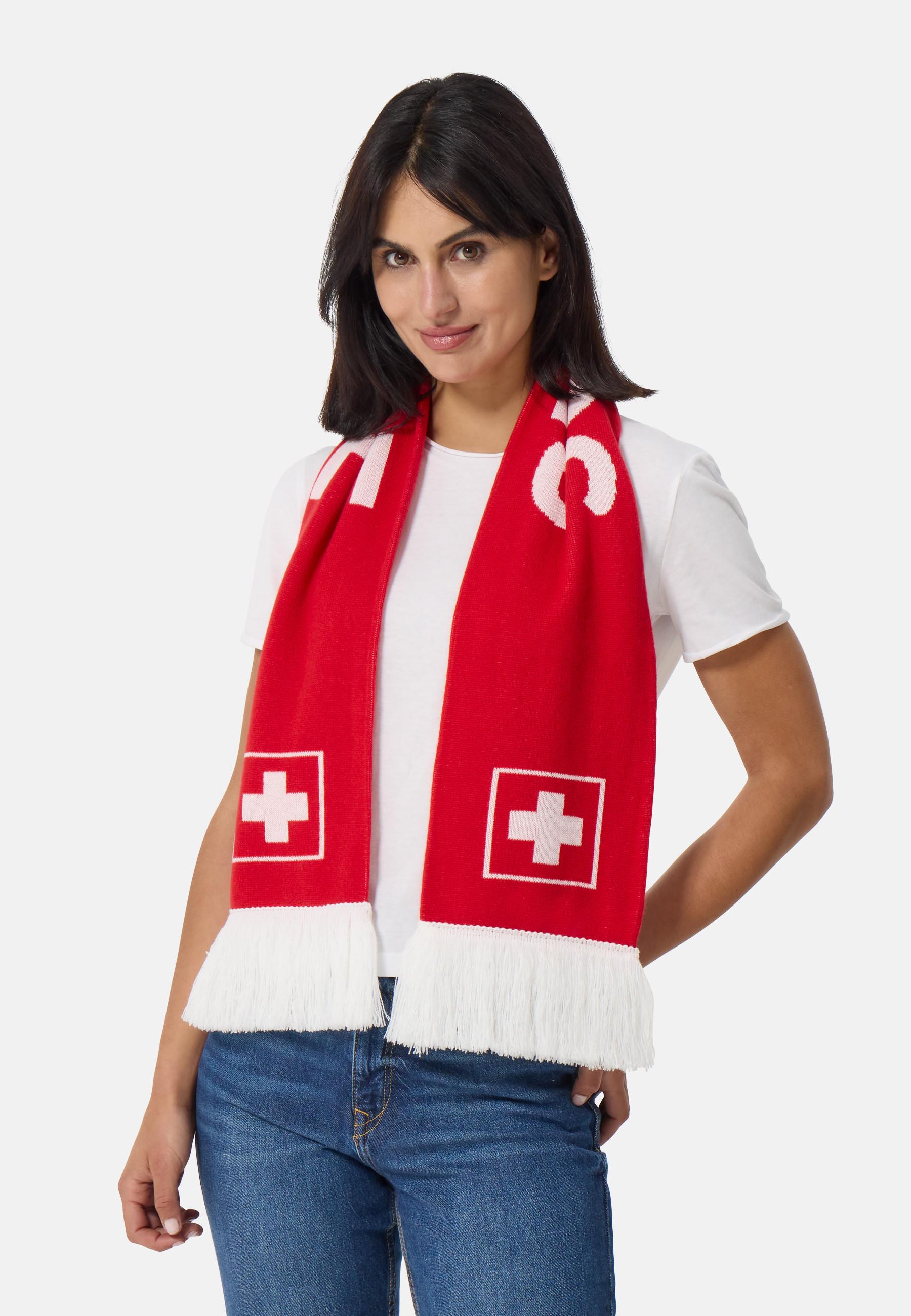 CASH-MERE.CH Einfarbiger Schal mit Fransen  