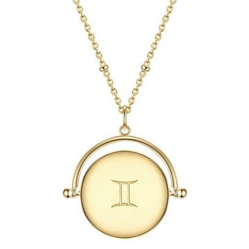 Femme Collier en argent Zodiaque Gémeaux