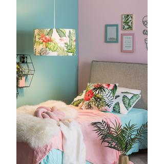 Beliani Lampe suspension en Polyester Moderne FLAMINGO  