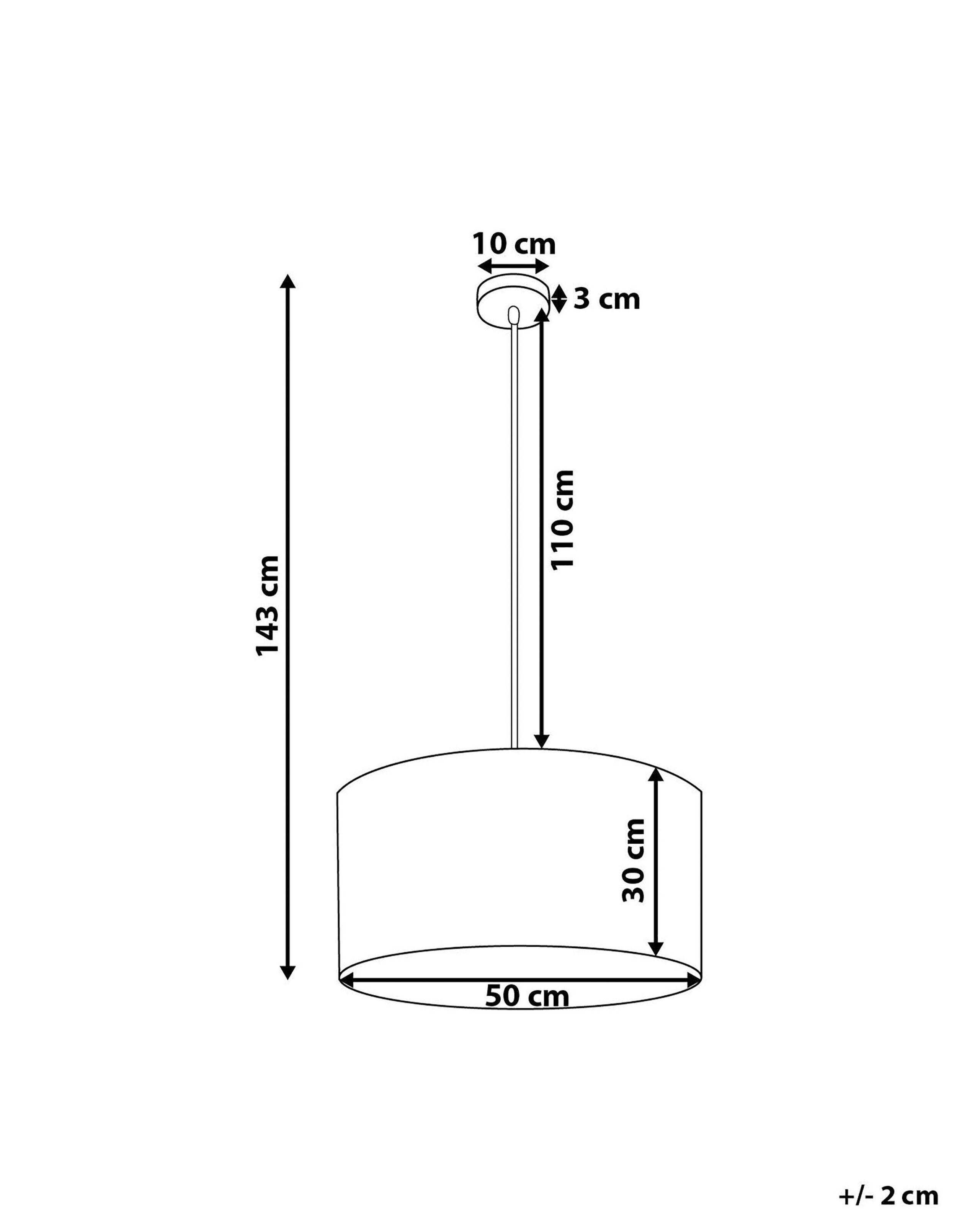 Beliani Lampadario en Poliestere Moderno FLAMINGO  