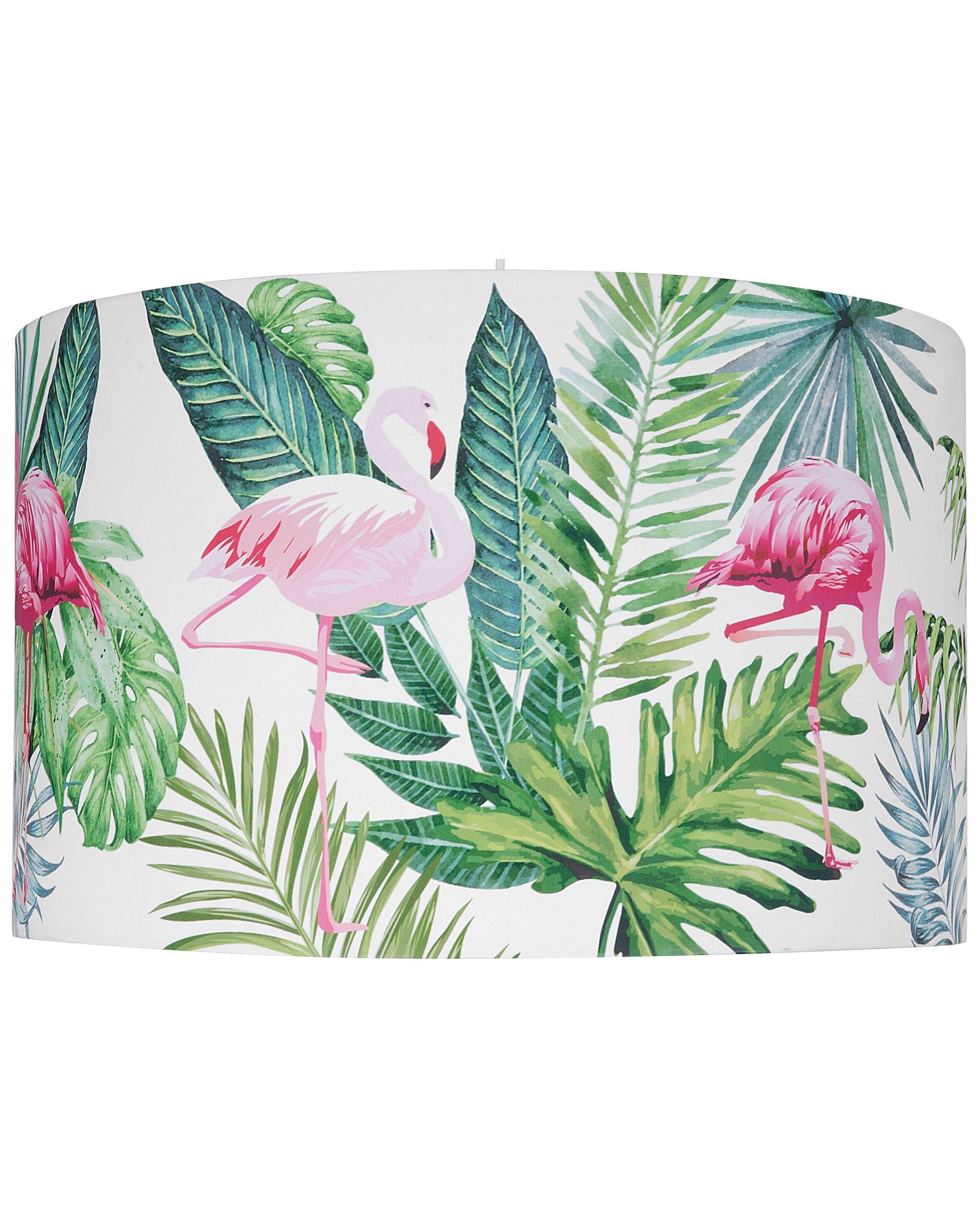 Beliani Hängeleuchte aus Polyester Modern FLAMINGO  