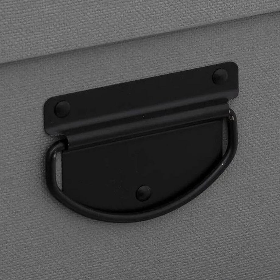 Northio 4x Scatole Portaoggetti, Diverse Dimensioni - Grigio  