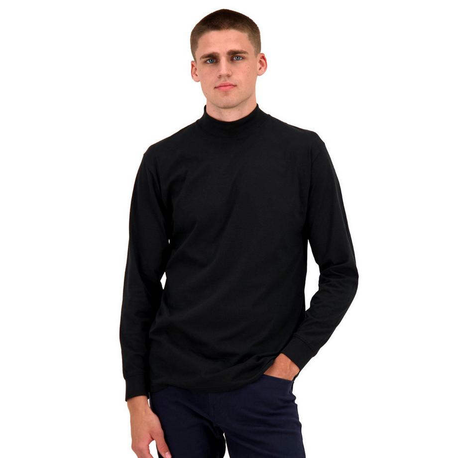 Ragman T-shirt Manches Longues Col Montant Basique Coupe Droite  