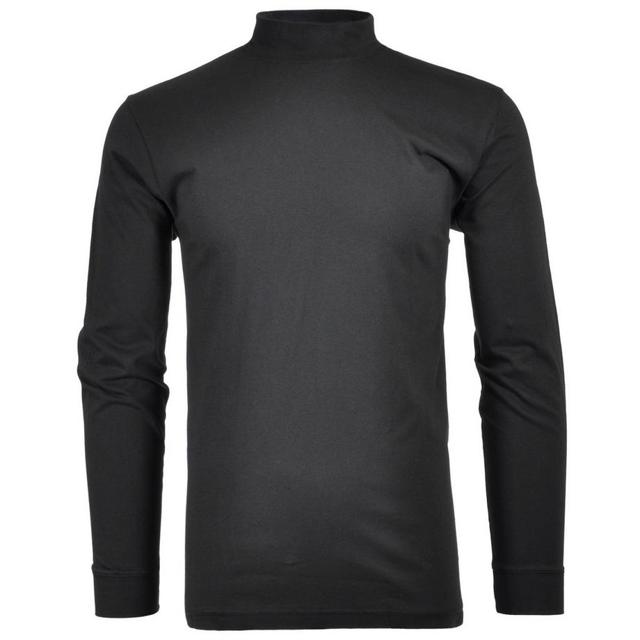 T-shirt à manches longues  Confortable à porter-Langarm Basic Stehkragen Regular Fit