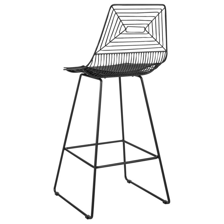 Beliani Set mit 2 Barstühlen aus Stahl Industriell BISBEE  