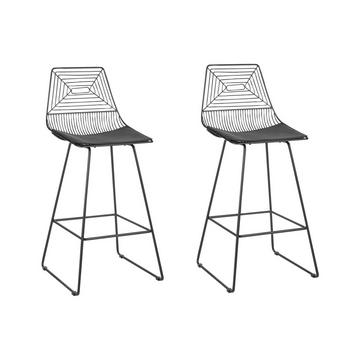 Set mit 2 Barstühlen aus Stahl Industriell BISBEE