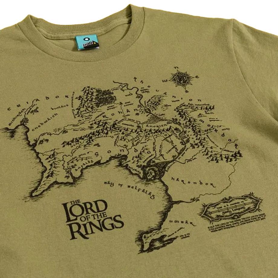 Lord Of The Rings Middle Earth Map T-Shirt  