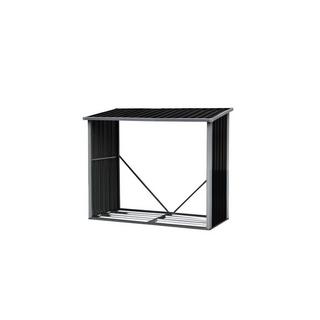 Vente-unique Kaminholzregal - Metall aus verzinktem Stahl - 2,23 m3 - 182 x 83 x 148cm - DERWOOD  