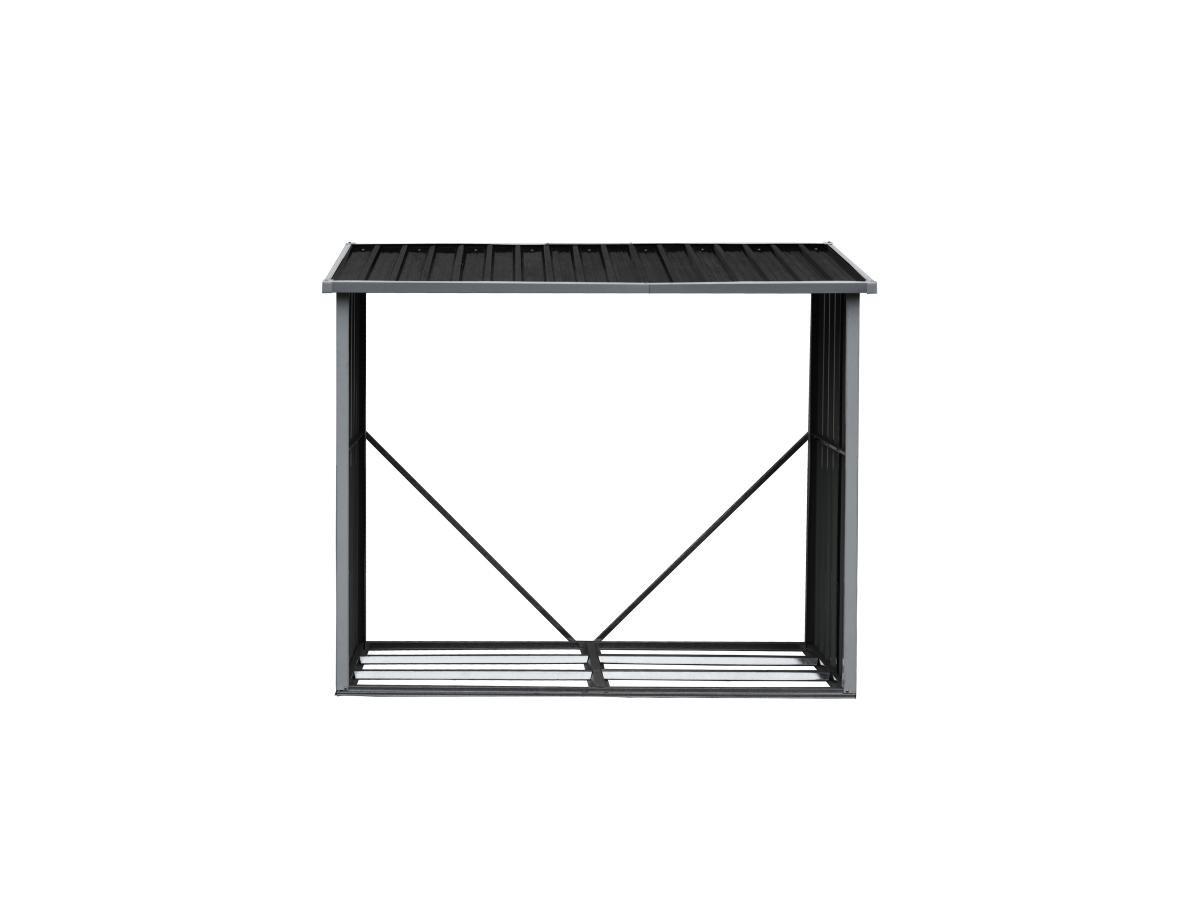 Vente-unique Kaminholzregal - Metall aus verzinktem Stahl - 2,23 m3 - 182 x 83 x 148cm - DERWOOD  