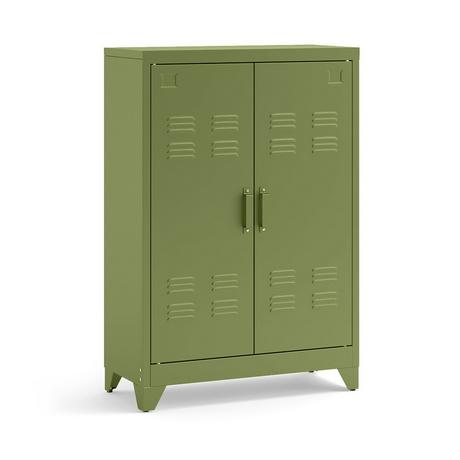 La Redoute Intérieurs Armoire basse 2 portes en métal acier  