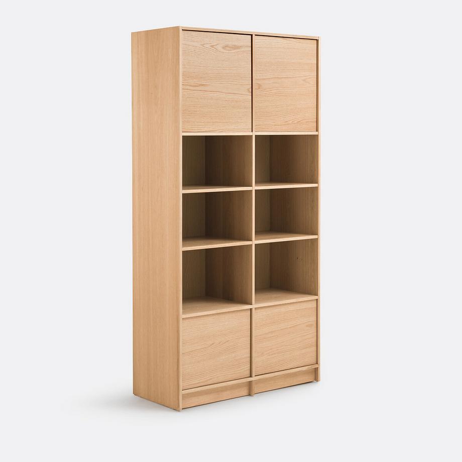 Modulares Bücherregal mit 4 Türen