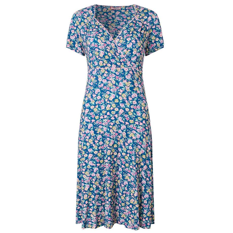 Joe Browns Jerseykleid mit Blumenmuster und Wickeloptik  