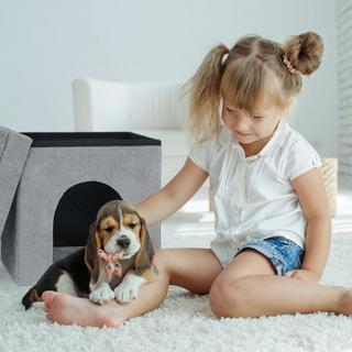 Northix  Sgabello per cuccia per gatti in grigio 