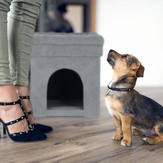 Northix  Sgabello per cuccia per gatti in grigio 