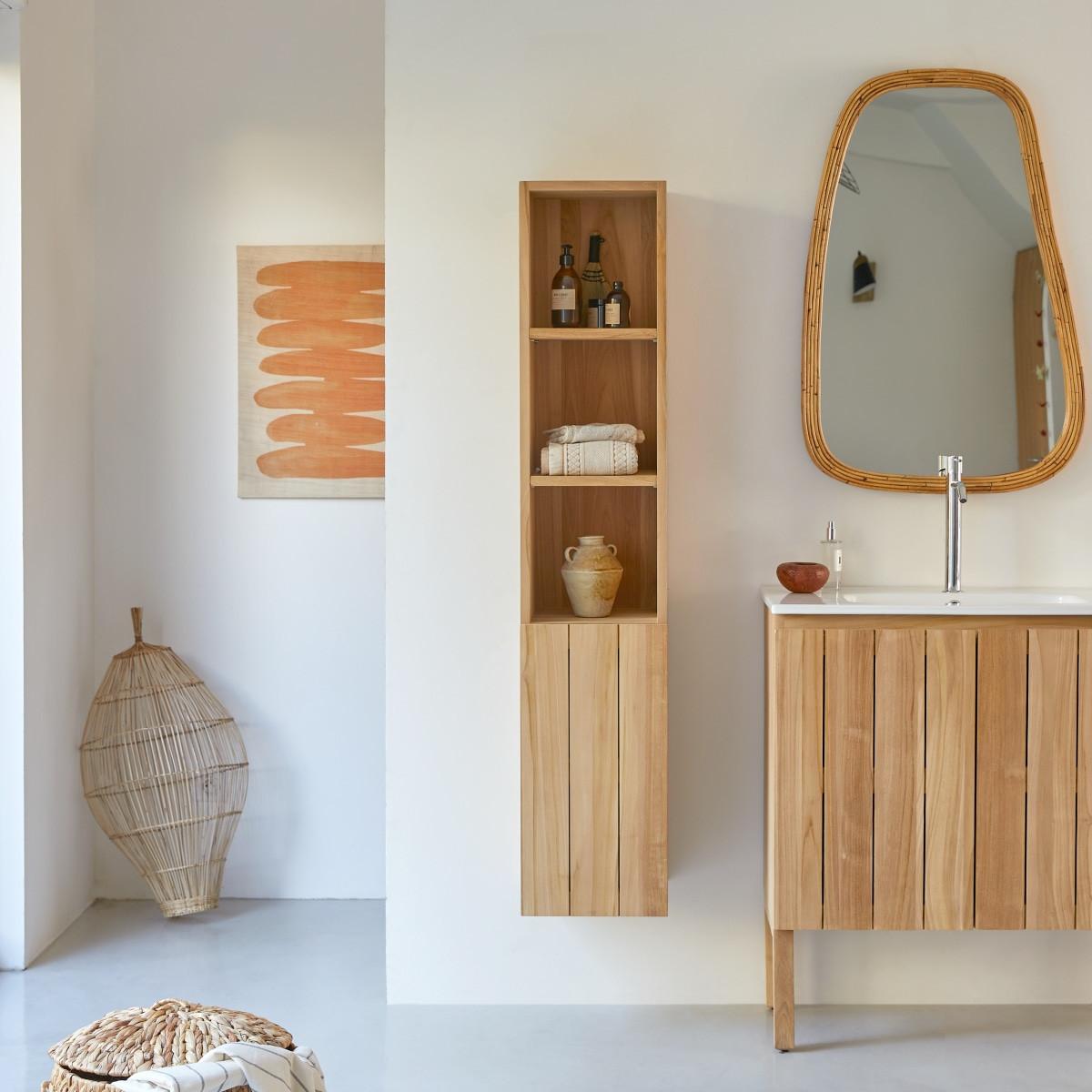 Tikamoon Hochschrank aus massivem Teakholz Jill  