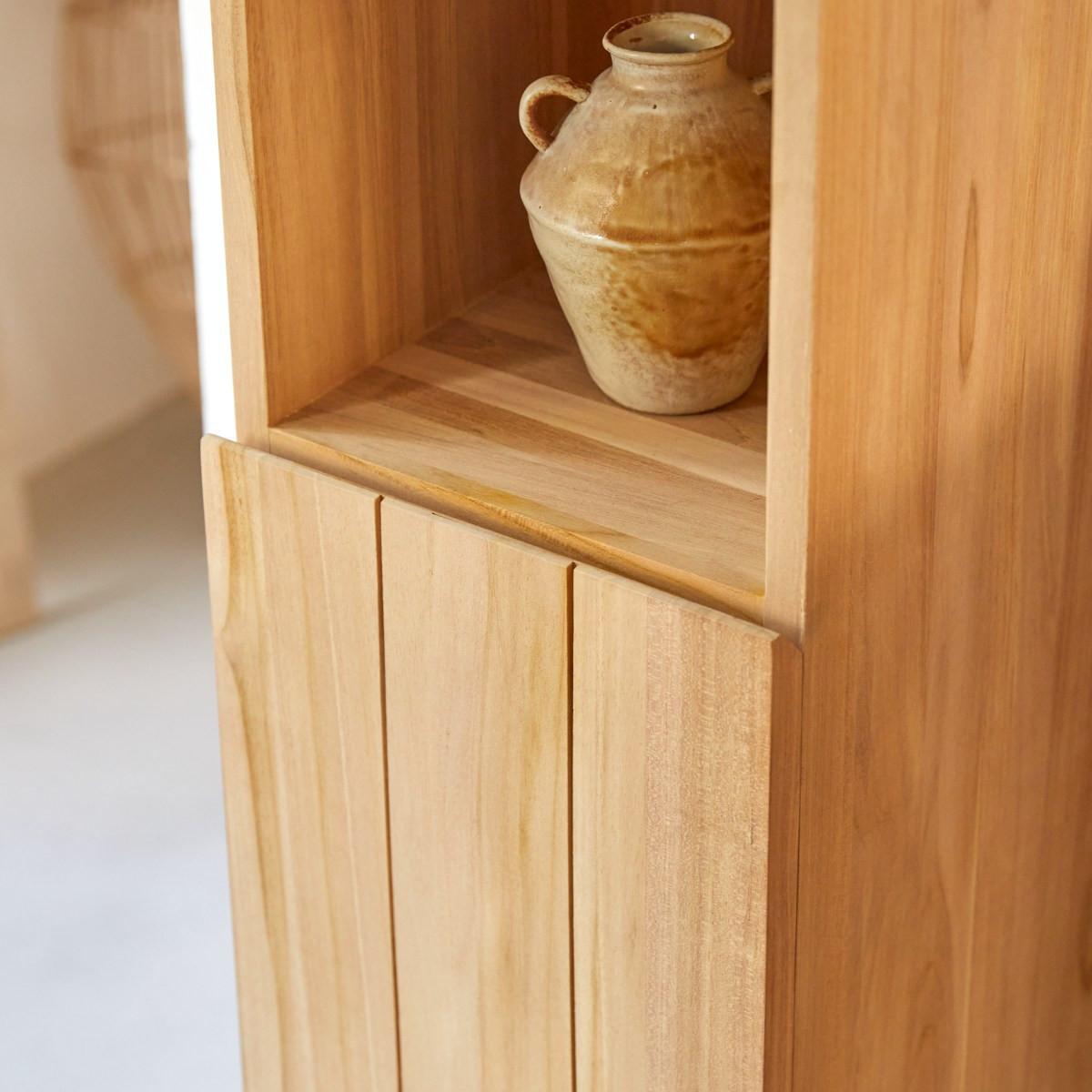 Tikamoon Hochschrank aus massivem Teakholz Jill  