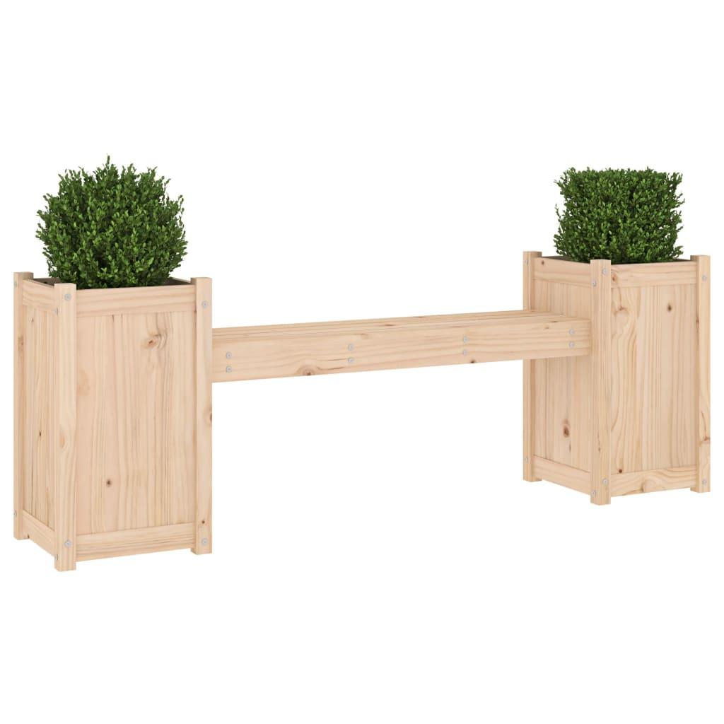 VidaXL Banc avec jardinière bois de pin  