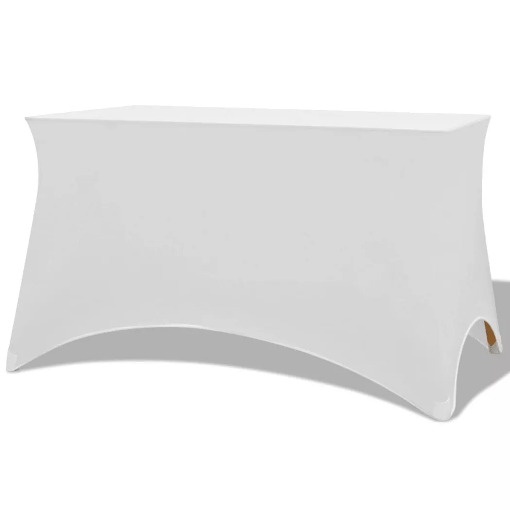 Housses extensibles pour table 2 pièces 120x60,5x74 cm Blanc