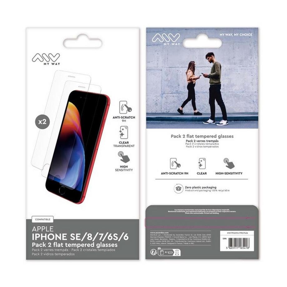 MYWAY  Folie iPhone SE/8/7/6S/6 2x Stk. 