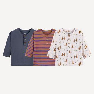 La Redoute Collections  3er-Pack Shirts mit tunesischem Kragen 