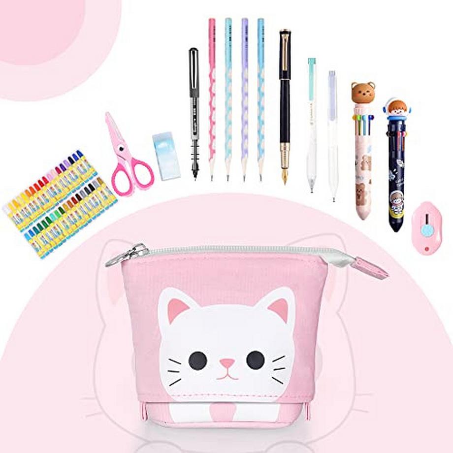 Only-bags.store Federmäppchen Reißverschluss, Federmäppchen Teenager, Student Federmäppchen, Ständer  