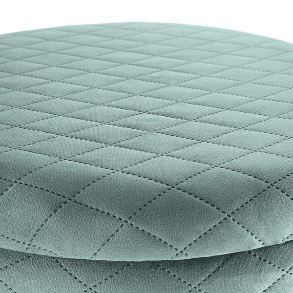 Tectake Pouf coffre de rangement aspect velours COCO matelassé  