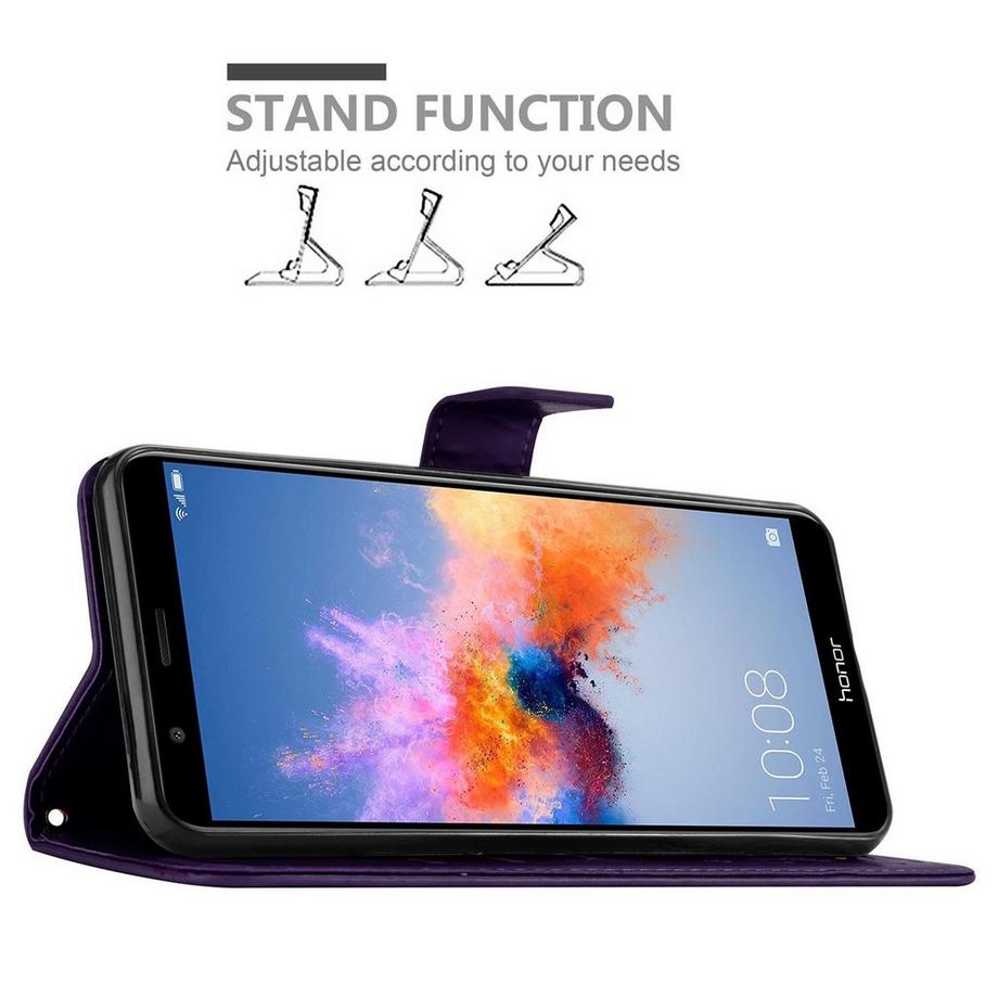 Cadorabo  Hülle für Honor 7X Blumen Design Magnetverschluss 
