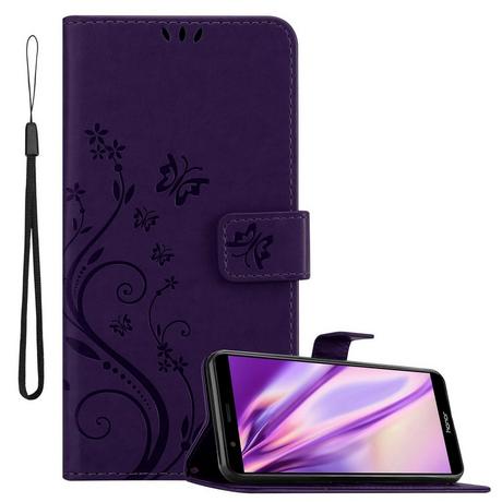 Cadorabo  Hülle für Honor 7X Blumen Design Magnetverschluss 