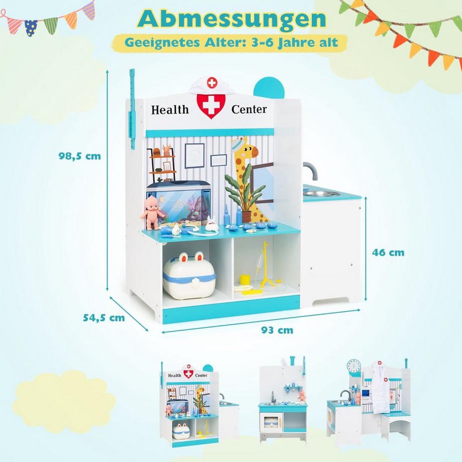 Northix  Set da gioco per bambini con dottore e elettrocardiogramma 