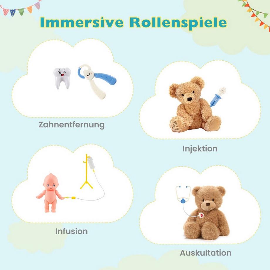 Northix  Set da gioco per bambini con dottore e elettrocardiogramma 