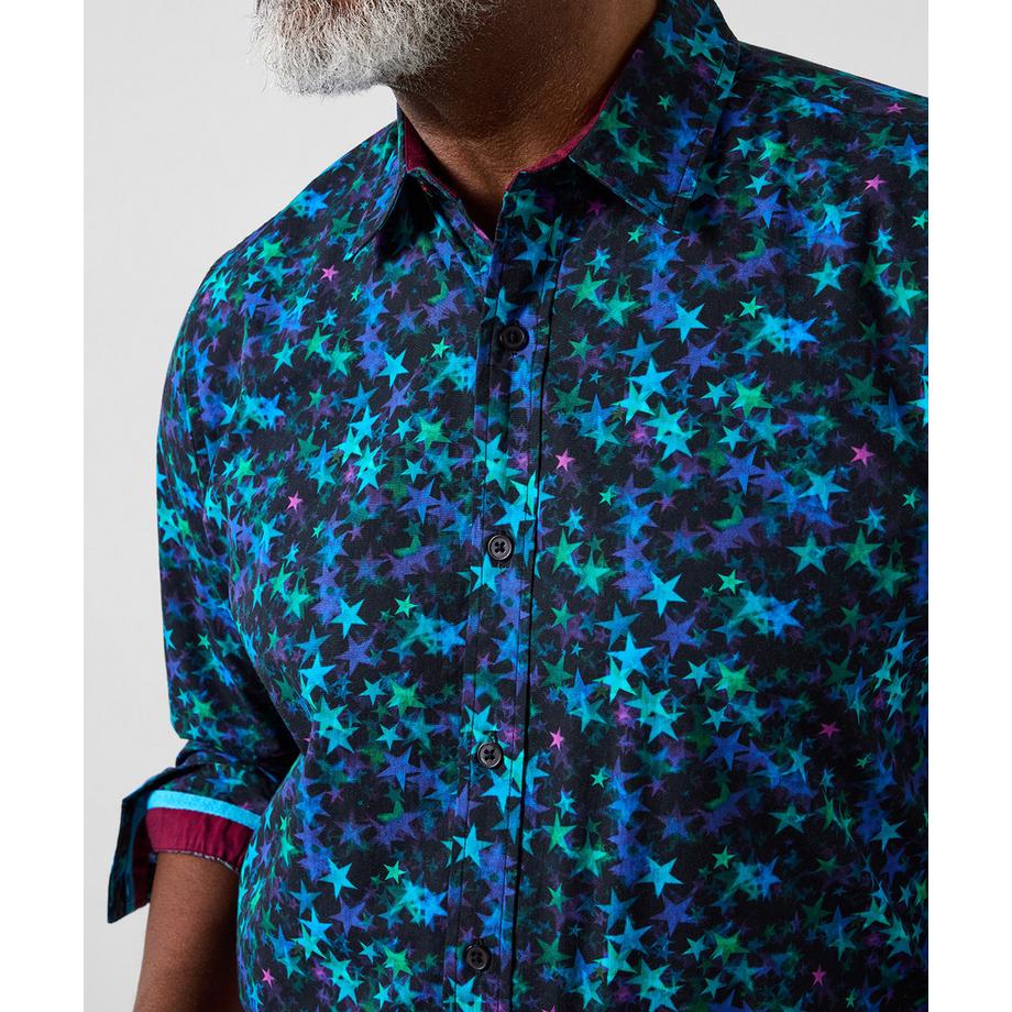 Joe Browns Langarmhemd mit klassischem Kragen Sternenmuster  