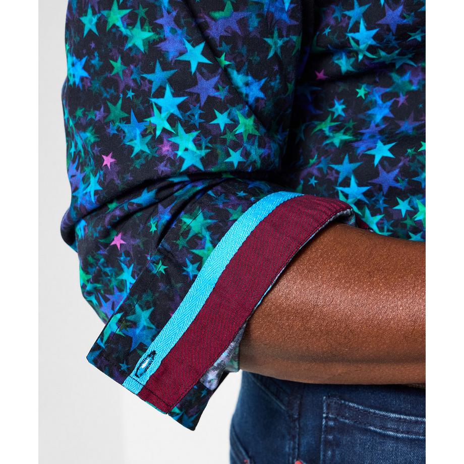 Joe Browns Langarmhemd mit klassischem Kragen Sternenmuster  