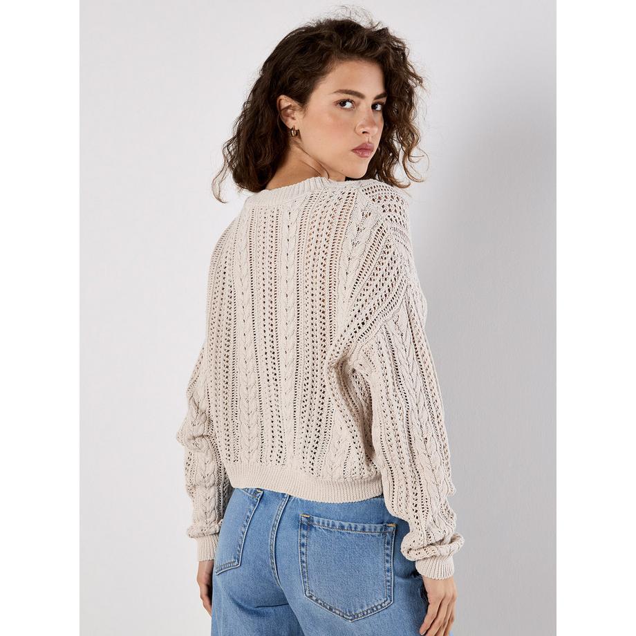 APRICOT Cardigan en crochet avec boutons  