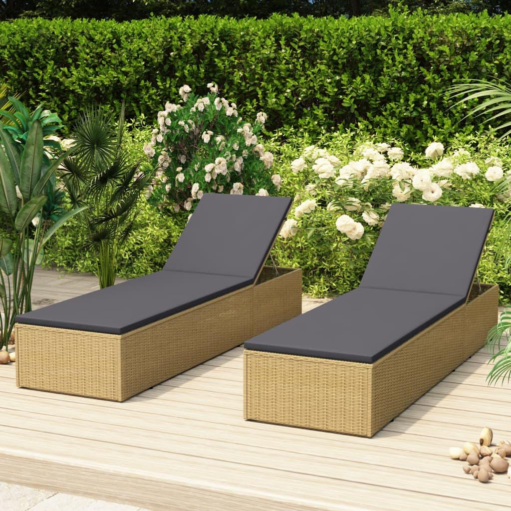 VidaXL Gartenliege poly-rattan  