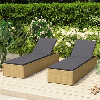 VidaXL Gartenliege poly-rattan  