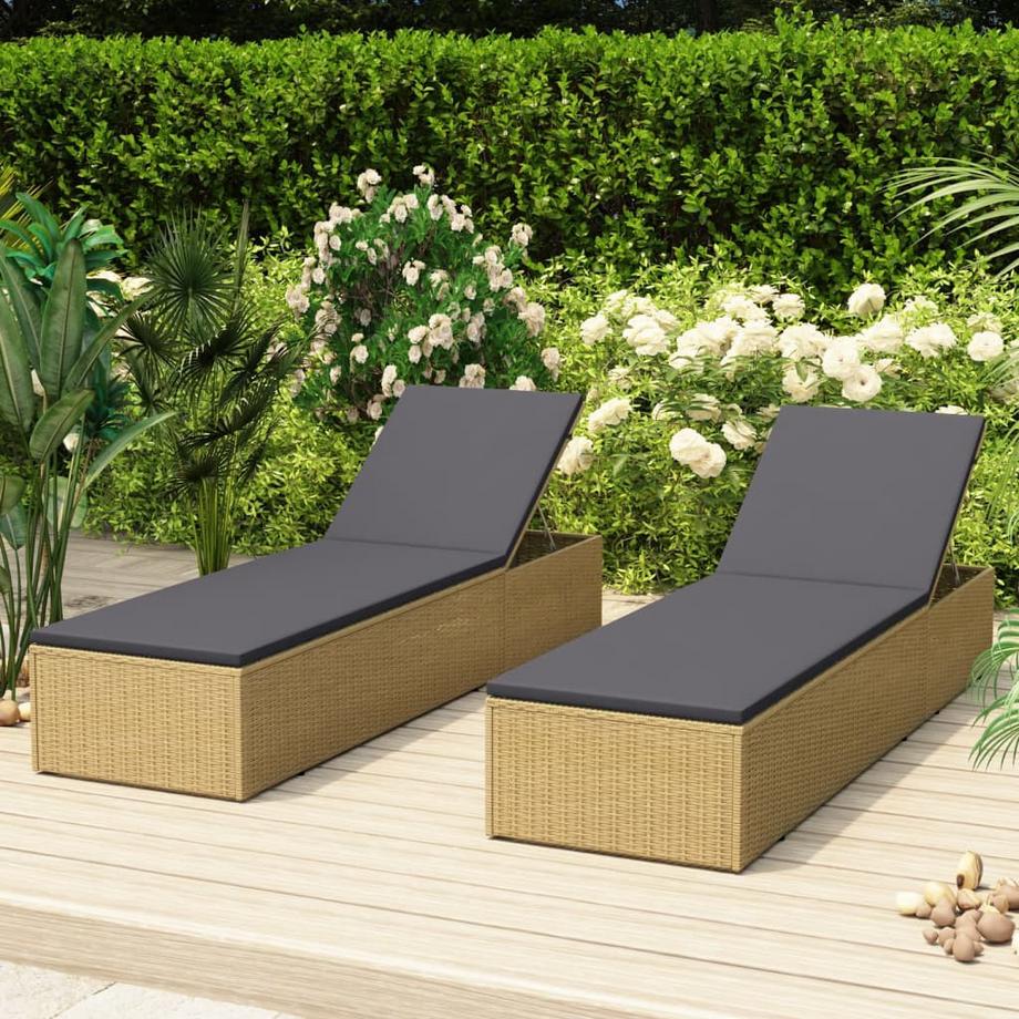 VidaXL Gartenliege poly-rattan  