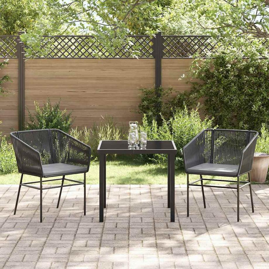 VidaXL Set da Pranzo per Giardino Acciaio verniciato a polvere  