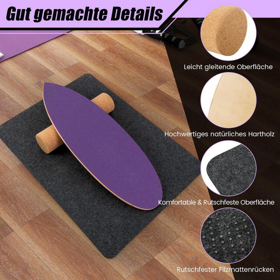 Northix  Set Balance Board con rullo in sughero 