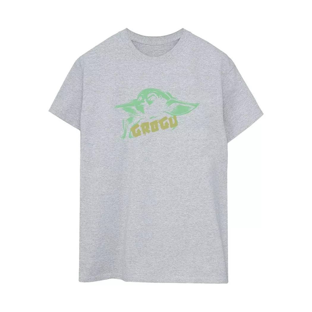 STAR WARS - The Mandalorian The Child TShirt, per donna, Grigio, Größe L