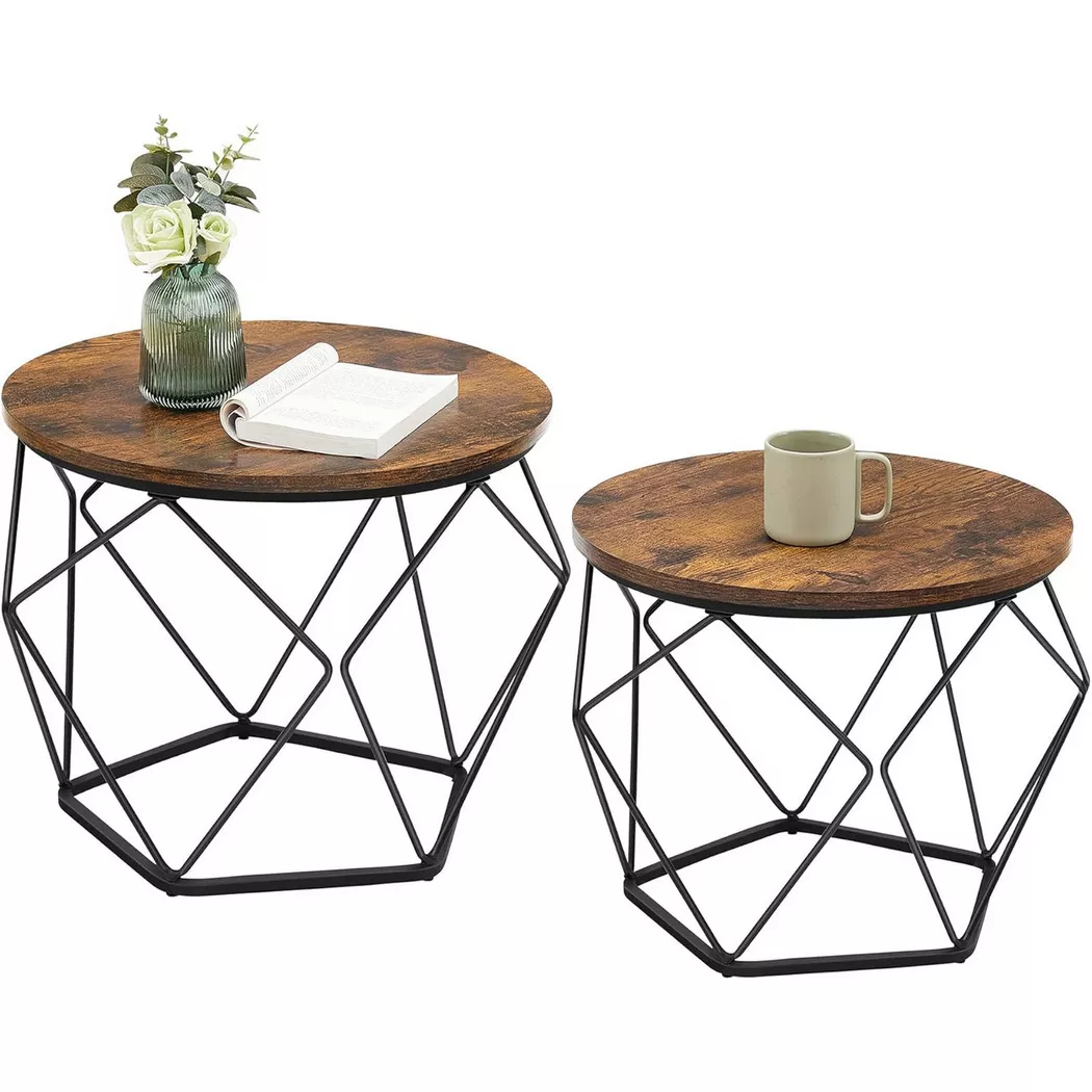 VASAGLE Beistelltisch "2er Set Braun"