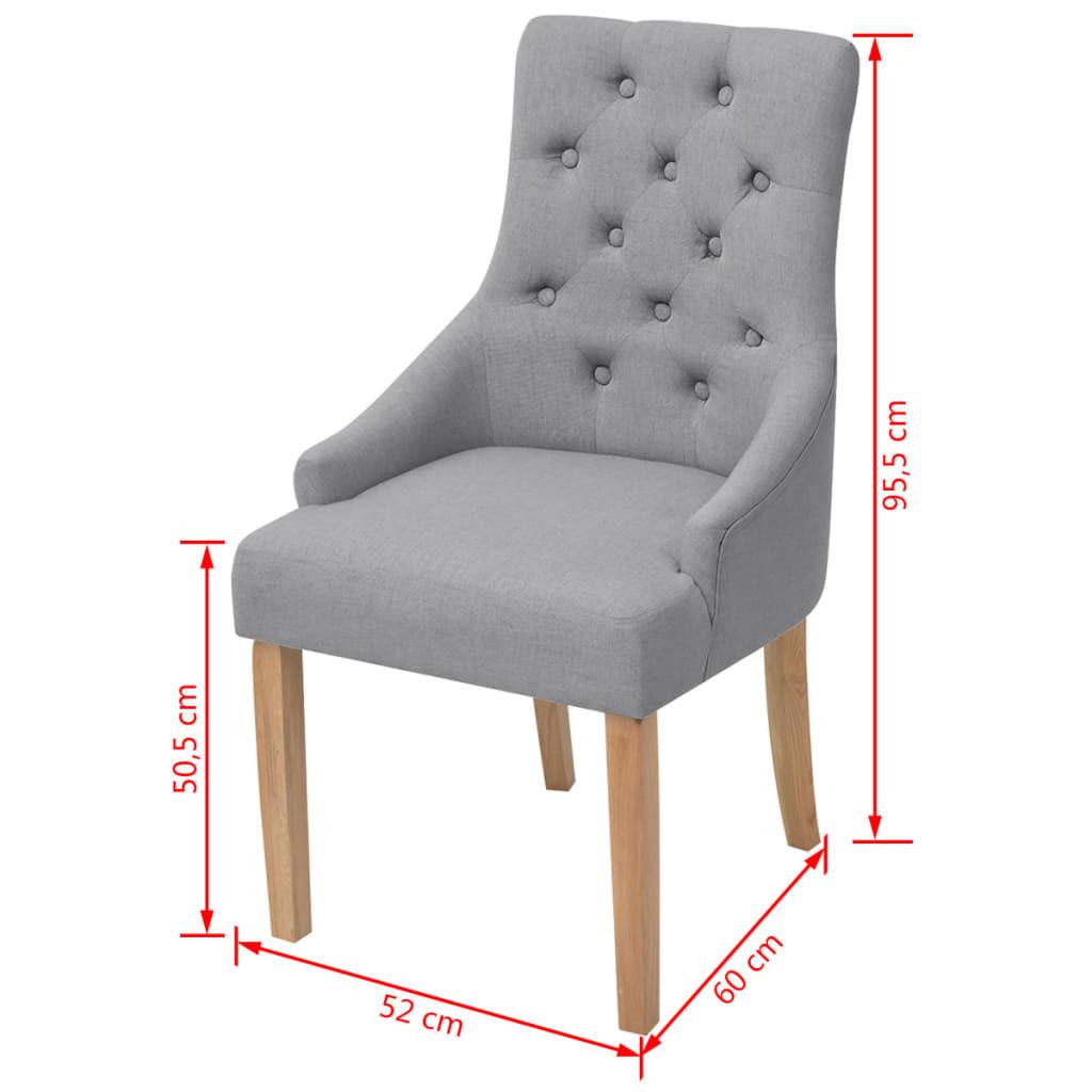 VidaXL Chaise de salle à manger tissu  