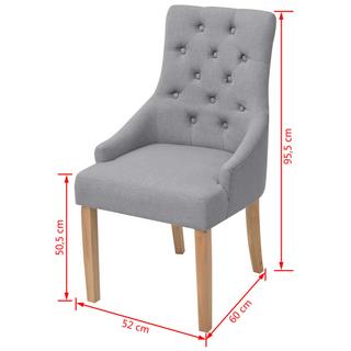 VidaXL Chaise de salle à manger tissu  