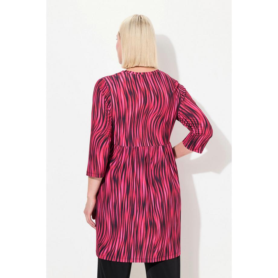 Ulla Popken T-shirt long imprimé coupe A  