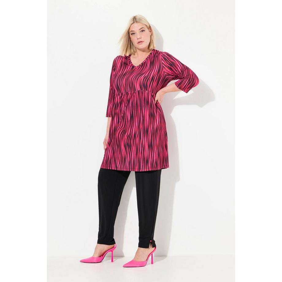 Ulla Popken T-shirt long imprimé coupe A  