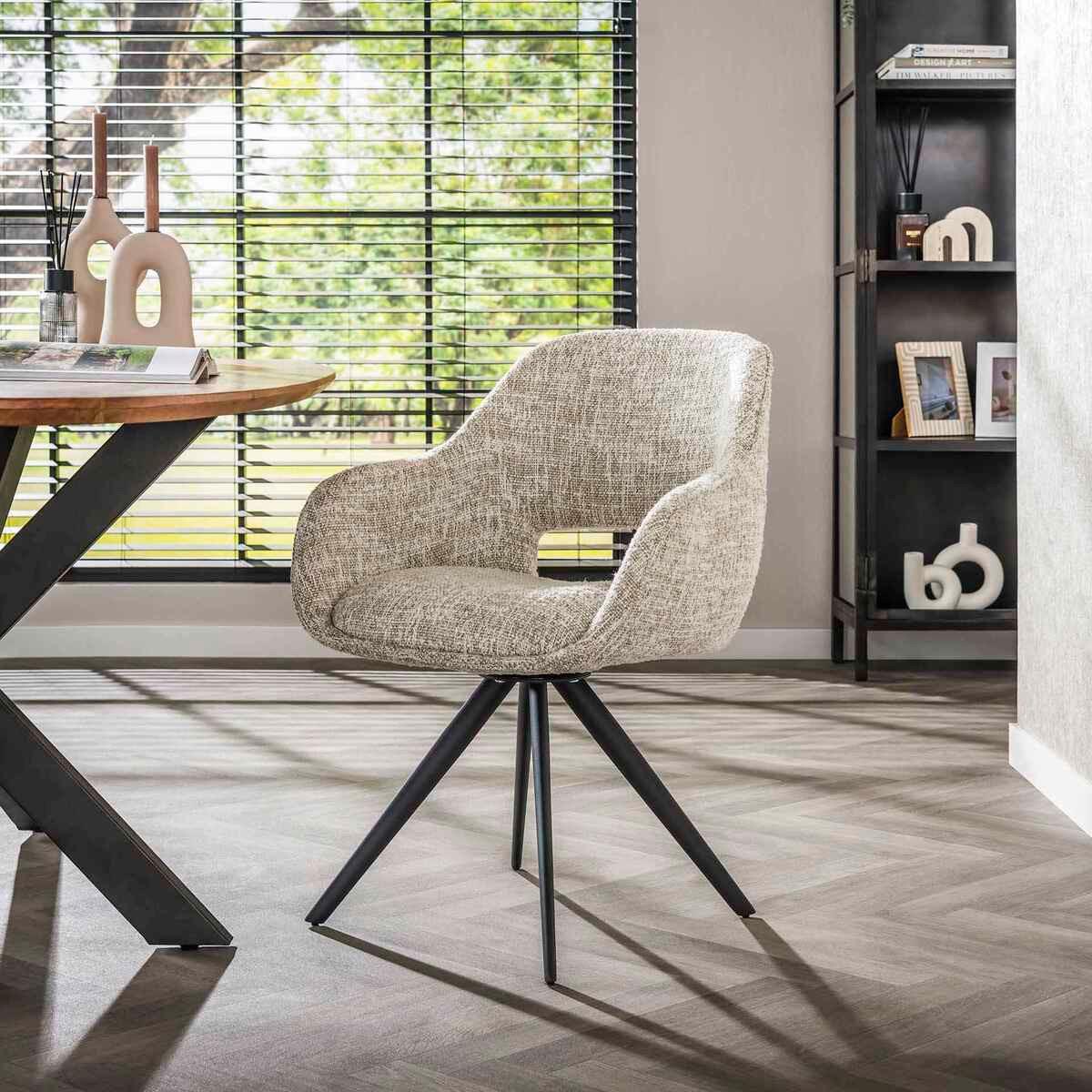 mutoni Fauteuil Spring pivotant Eagle crème-gris  