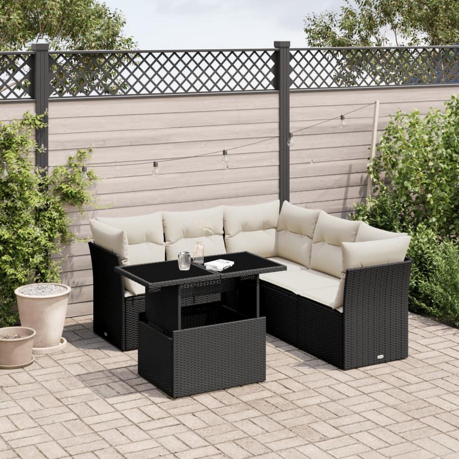 VidaXL Ensemble de canapés de jardin rotin synthétique  