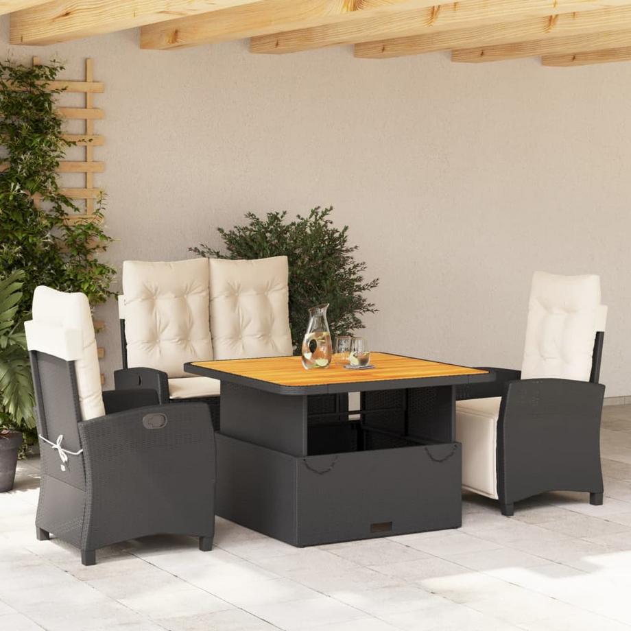 VidaXL set da pranzo da giardino Polirattan  