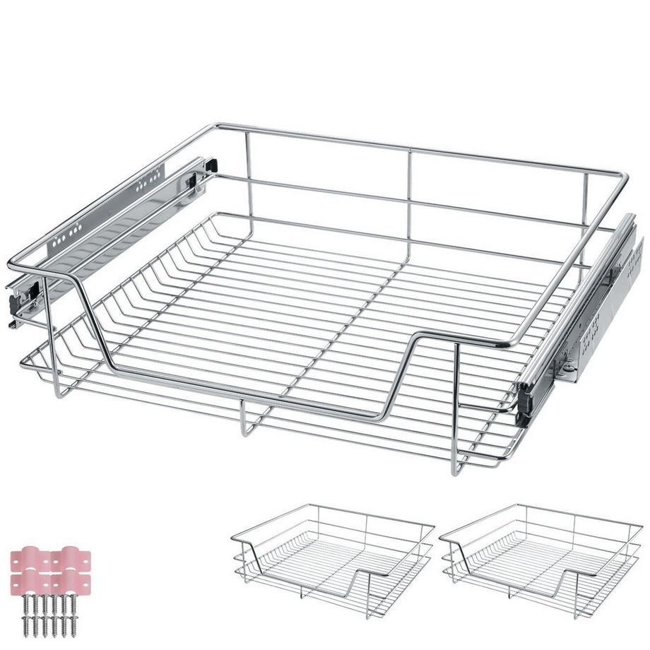 Tiroir de rangement téléscopique  chromé