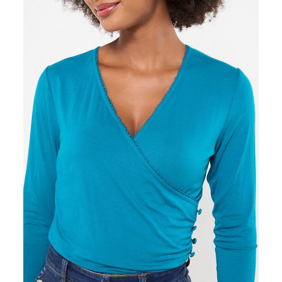 Joe Browns Langärmeliges Henley-Shirt mit Wickeloptik  