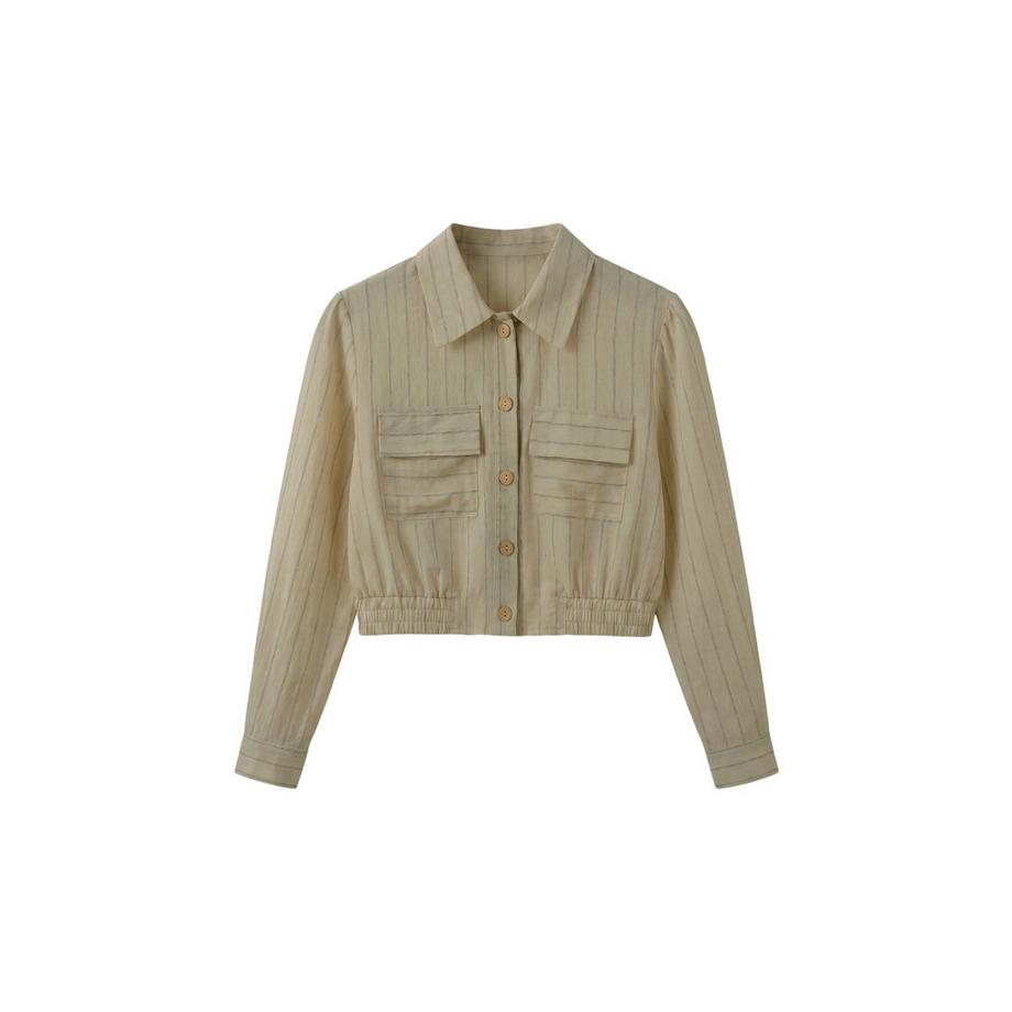 Roberta Rossi Camicia a maniche lunghe a righe con tasche petto  